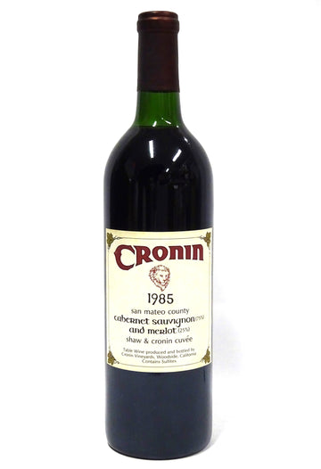 Cronin 1985 San Mateo County Cabernet Sauvignon/Merlot Cuvee Shaw & Cronin
